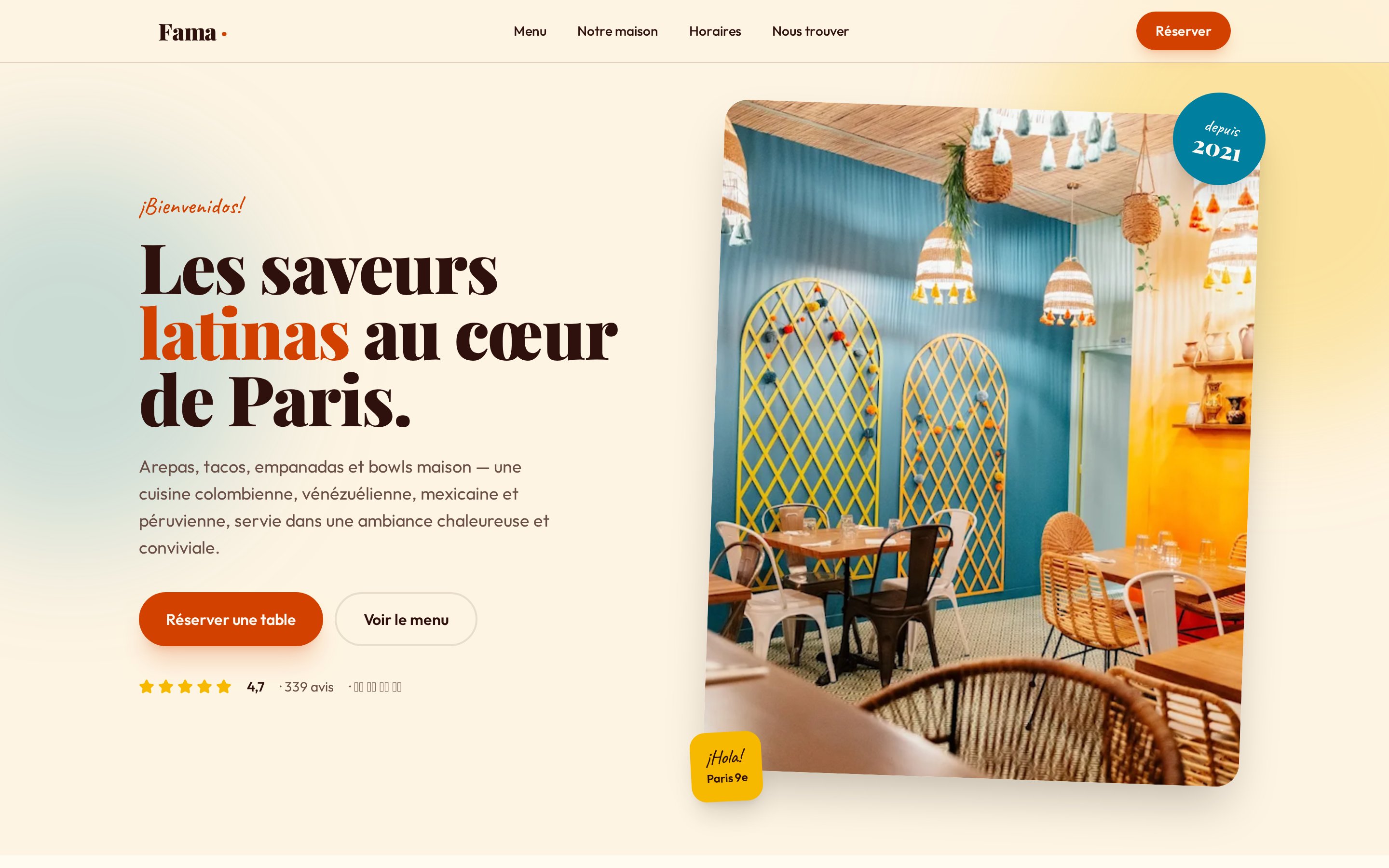 Aperçu du concept digital Fama Paris